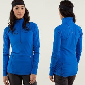 Lulumon - Race With Grace 1/2 ZIP in Blue - Small